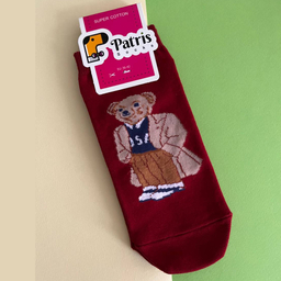 جوراب زنانه پاتریس طرح خرس کد 03
