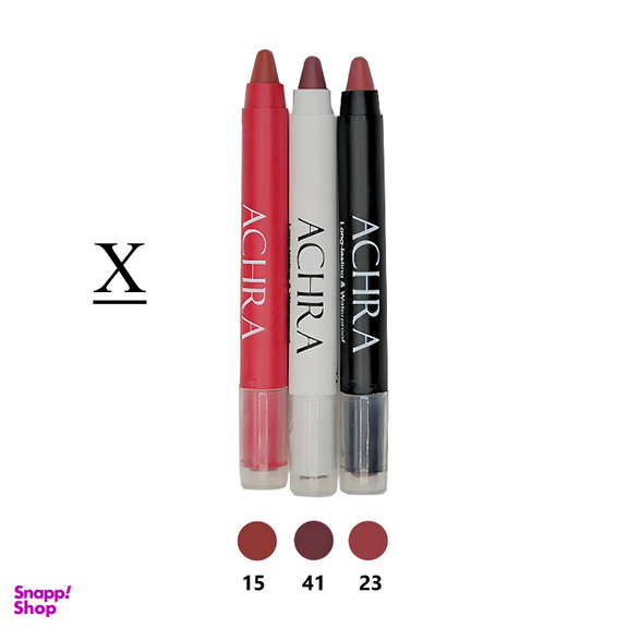 رژ لب جامد جامد مخملی آچرا مدل X مجموعه 3 عددی