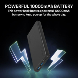 پاوربانک پرومیت مدل BOLT-10.BLACK ظرفیت 10000 میلی آمپر ساعت