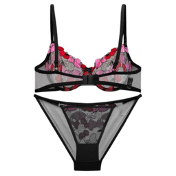 ست شورت و سوتین زنانه نوشه پوش کد 88807 رنگ مشکی قرمز