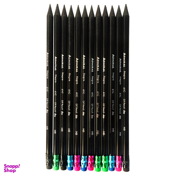 مداد مشکی آدمیرال مدل Negro کد 61C بسته 12 عددی