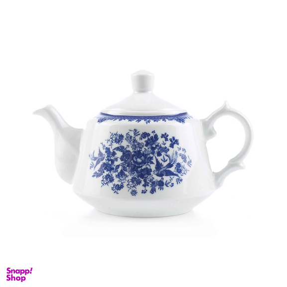 قوری چینی زرین ایران مدل لندنی 5 فلورانس سرمه ای درجه یک