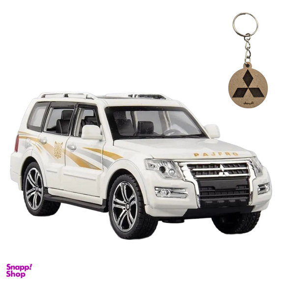ماکت ماشین ناب سل مدل میتسوبیشی پاجرو فلزی موزیکال mitsubishi pajero به همراه جاسوییچی