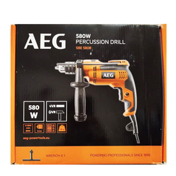 دریل چکشی 13 میلی متری 580 وات آ ا گ مدل SBE 580R به همراه مته چوب و آهن