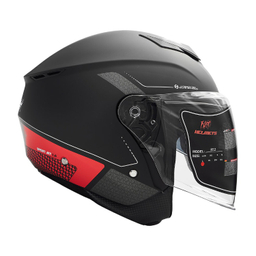 کلاه کاسکت بدون فک فلش مدل 852 matt red-black