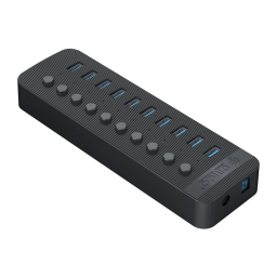 هاب 10 پورت USB 3.0 اوریکو مدل CT2U3-10AB به همراه آداپتور