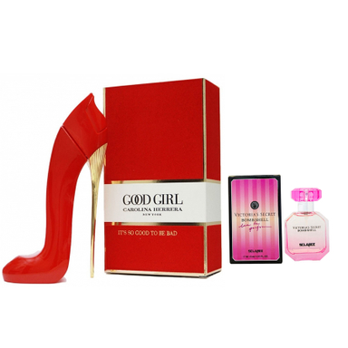 ادوپرفیوم زنانه مدل Good Girl Carolina Herrera و عطر جیبی مدل Victorias Secret Bomb Shell مجموعه 2 عددی