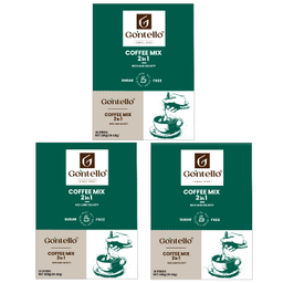کافی میکس 2×1 بدون شکر رژیمی گونتلو بسته ۱۰ عددی مجموعه ۳ عددی