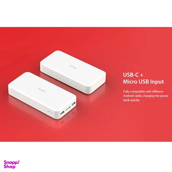 پاور بانک همراه شیائومی مدل Redmi BP200lzm ظرفیت 20000 میلی آمپر