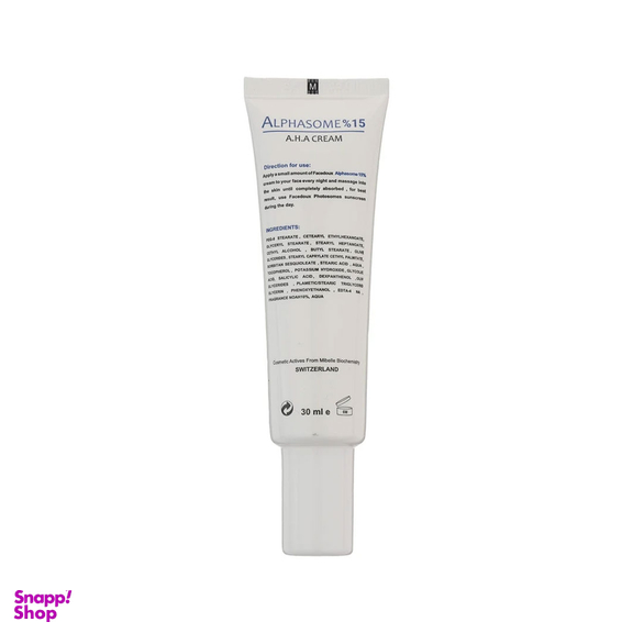 کرم لایه بردار فیس دوکس مدل Alphasome %15 حجم 30 میلی‌ لیتر