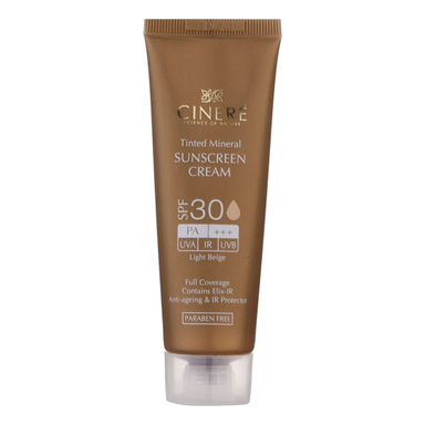 کرم ضد آفتاب مینرال سینره مدل Mineral مناسب پوست حساس رنگ بژ روشن با SPF30 حجم 50 میلی لیتر
