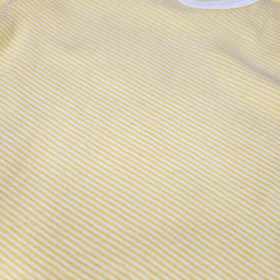 بادی آستین کوتاه نوزاد لوپیلو طرح راه راه رنگ سفید و زرد