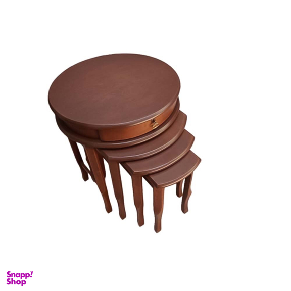 میز عسلی مدل ترمه مجموعه 4 عددی