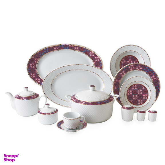 سرویس غذاخوری 102 پارچه چینی زرین ایران مدل رادیانس توسکانی درجه یک