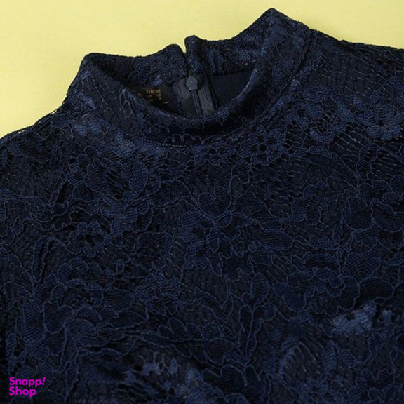 پیراهن زنانه برنس مدل ساغر رنگ سرمه ای