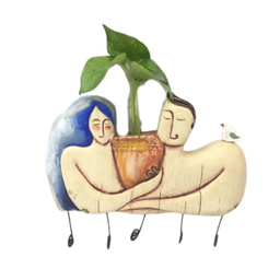 جاکلیدی چوبی دیواری مدل آشنا