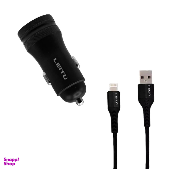 شارژر فندکی 5 وات لیتو مدل LC-C13 به همراه کابل لایتنینگ