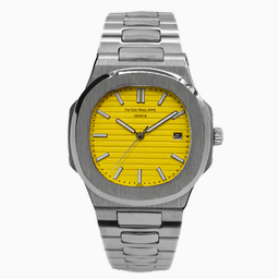 ساعت عقربه ای طرح پتک فیلیپ مدل Nautilus صفحه زرد کد PPNYD1