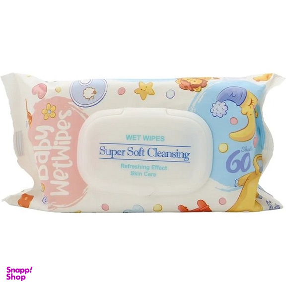 دستمال مرطوب چانف مدل baby wetwipes بسته 60 عددی