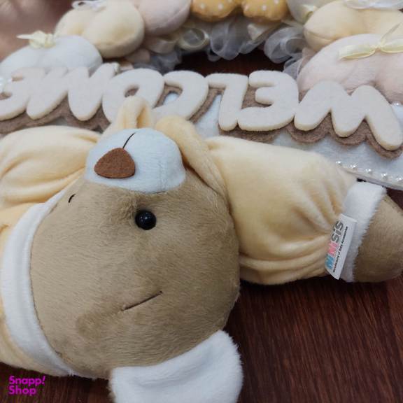 آویز تزیینی اتاق کودک طرح خرس نانان مدل Welcome کد W/Crm