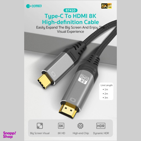 کابل تبدیل Type-C به HDMI کوتتسی مدل 87410 طول 2 متر