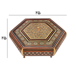 شکلات خوری خاتم کاری مدل پایه برنجی 6 گوش کد 26000021