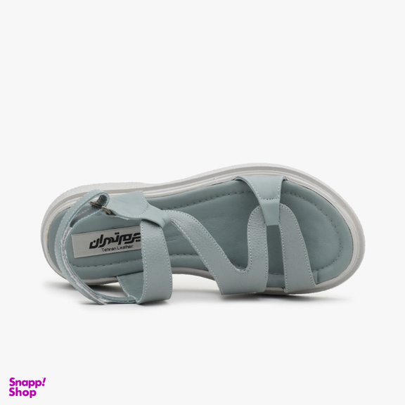 صندل زنانه چرم تهران کد A64T رنگ نقرابی