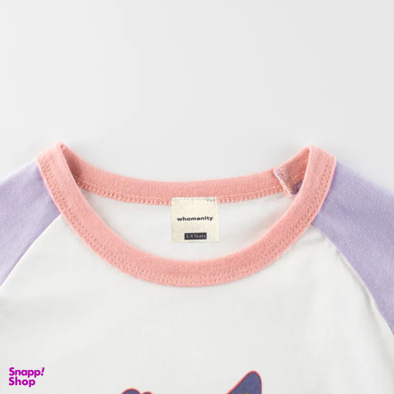 تی شرت آستین بلند دخترانه هومنیتی مدل WYKGTS3063