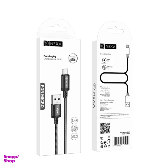 کابل شارژ USB به MicroUSB نکسا مدل L20 طول 1 متر