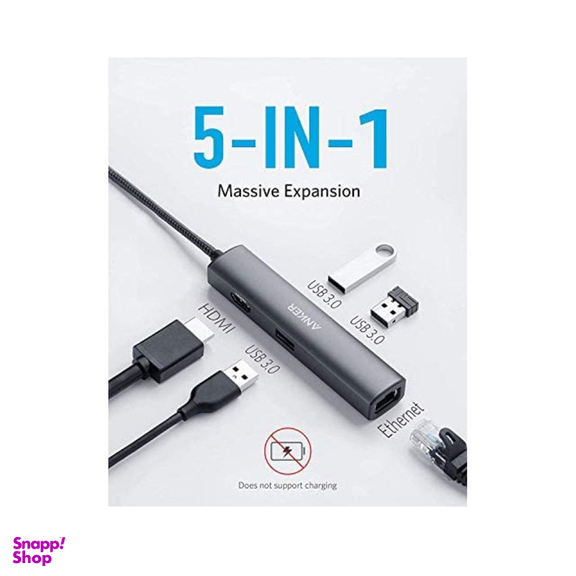 هاب 5 پورت USB-C انکر مدل A8338