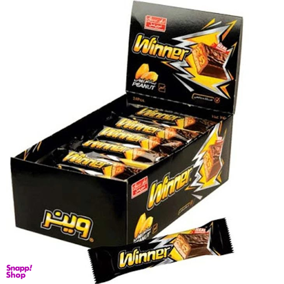 شکلات وینر وزن 40 گرم بسته 24 عددی