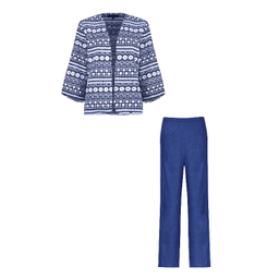 ست مانتو و شلوار زنانه مدل گندم رنگ سرمه ای