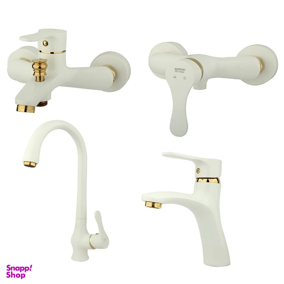 ست شیرآلات راسان مدل صدف کد 41 مجموعه 4 عددی