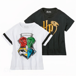 تیشرت آستین کوتاه دخترانه هری پاتر مدل tk-810 مجموعه 2 عددی