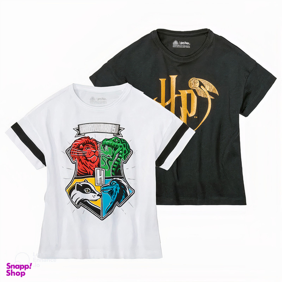 تیشرت آستین کوتاه دخترانه هری پاتر مدل tk-810 مجموعه 2 عددی
