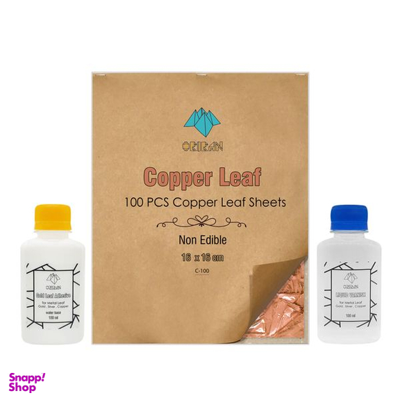 ورق مس اوریران کد C100GV120 بسته 100 عددی به همراه چسب و وارنیش