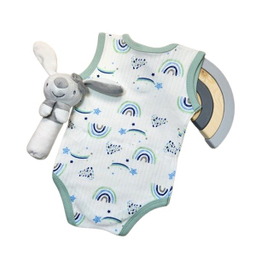 بادی رکابی نوزادی بی بی وان طرح رنگین کمان