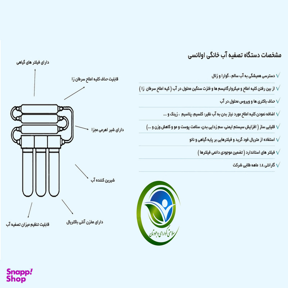 دستگاه تصفیه کننده آب اولانسی مدل GT-9000