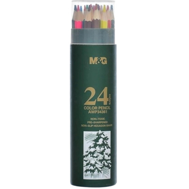 مداد رنگی 24 رنگ ام اند جی کد 12346