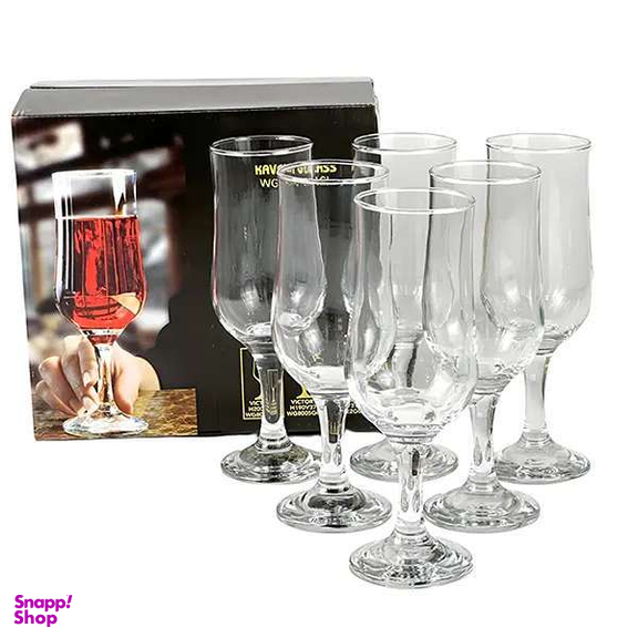 لیوان بلور کاوه مدل ویکتور بسته 6 عددی