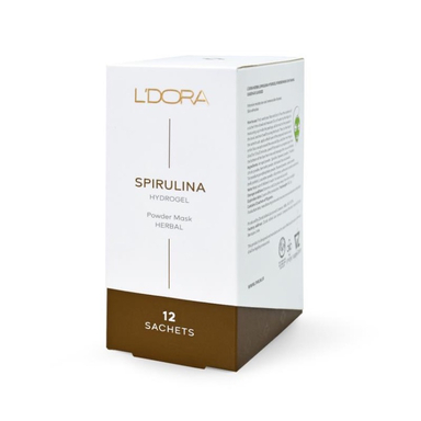 ماسک هیدروژلی لدورا مدل Spirulina Hydrogel کد 06 حاوی کازئین و بذر کتان بسته 12 عدد