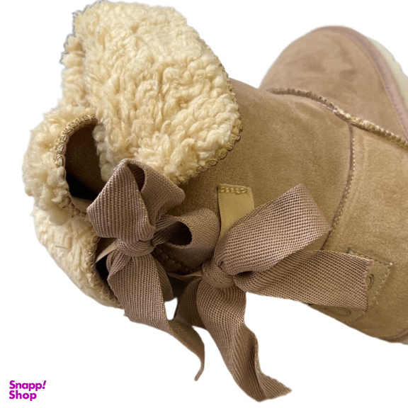 بوت زنانه طرح اگ مدل پشت بندی رنگ کرم