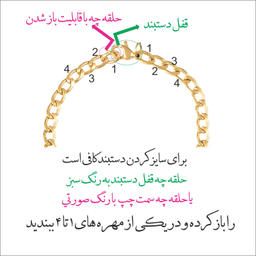 دستبند دخترانه گيلواره زراوشان مدل اسم ونوس کد B341