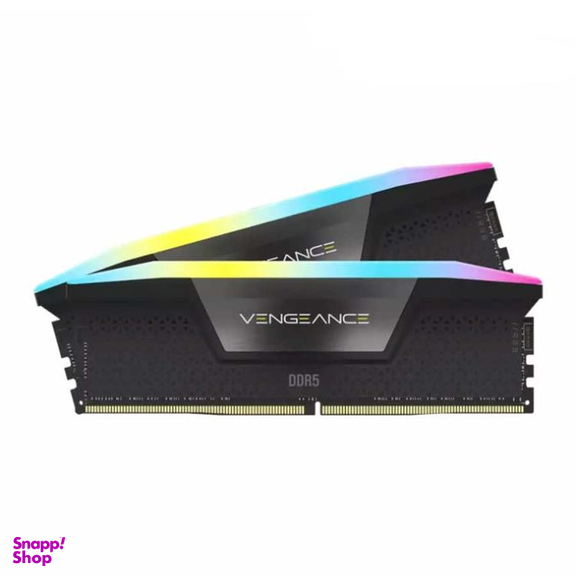 رم دسکتاپ کورسیر مدل VENGEANCE RGB DDR5 CL32 6400Mhz ظرفیت 32 گیگابایت بسته 2 عددی