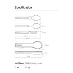 ست قاشق و چنگال استیل نکس تول مدل Stainless Steel Tableware