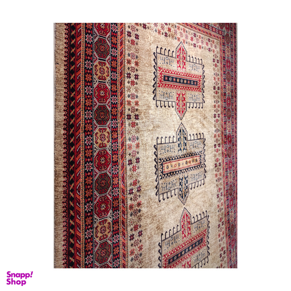 فرش ماشینی فرش بزرگمهر کد 78005 زمینه گندمی