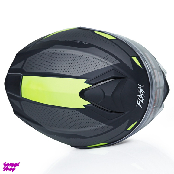 کلاه کاسکت بلوتوث دار فلش مدل 935sv black/neon yellow