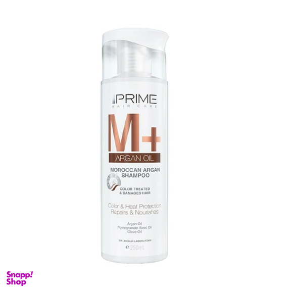 شامپو تقویت کننده و مغذی پریم مدل M+ Argan Oil حجم 250 میلی لیتر