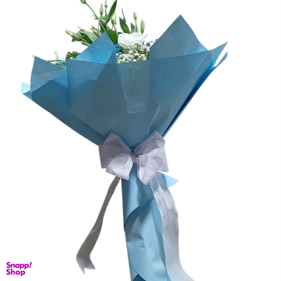 دسته گل طبیعی کد 0506 رنگ آبی