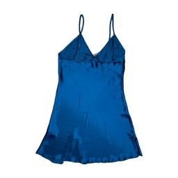 لباس خواب ساتن زنانه کد 2029 رنگ آبی